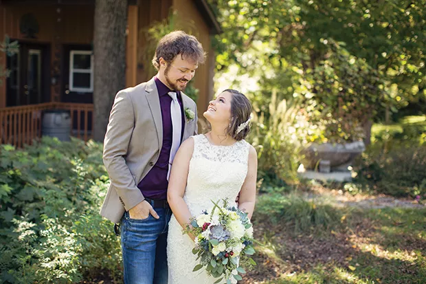 Evan and Cassidy held their reception at The Homestead in Tallula and took additional photos at Star Hill Arboretum in Petersburg. - PHOTO BY MATT DEBACKERE PHOTOGRAPHY