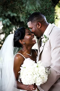Triston and Sylvia Baltimore held their reception at Poe’s Catering on the Hill. - PHOTO COURTESY HJS PHOTOGRAPHY