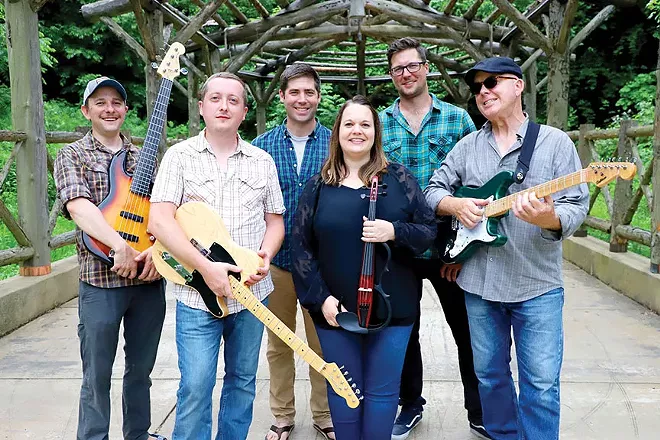 Skibbereen performs their self-styled Celtic music at 'QLZ's Kegs N' Eggs pre-parade party from 8 to 10, Saturday morning at DH Brown's.