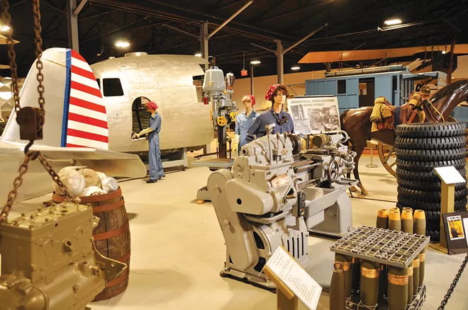The newly expanded Indiana Military Museum includes a special display on Rosie the Riveter, celebrating women’s role in World War II. The Vincennes, Indiana, museum, recently added a 22,000-square-foot addition with life-size dioramas highlighting World War I to more recent conflicts. - PHOTO COURTESY OF THE VINCENNES/KNOX COUNTY VISITORS AND TOURISM BUREAU.