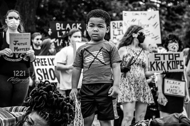 June 1 protest in Springfield, held in response to the Black Lives Matter movement following the death of George Floyd - PHOTO BY ZACH ADAMS