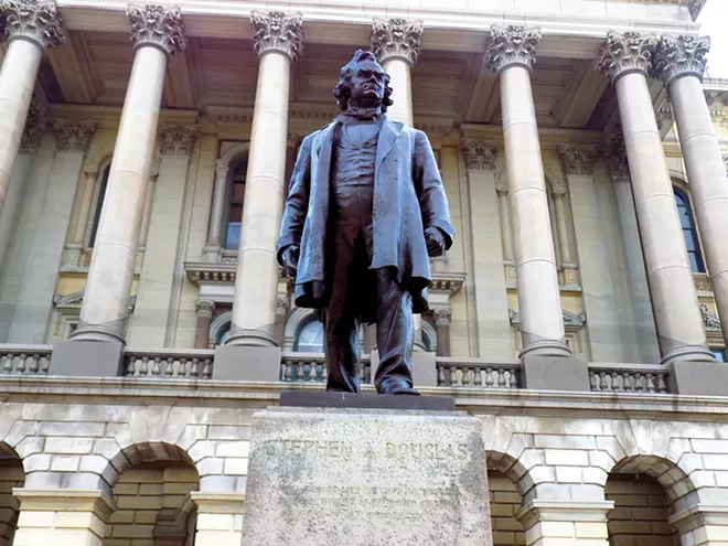 House Speaker Michael Madigan wants depictions of Stephen Douglas gone from the Capitol. - PHOTO BY BRUCE RUSHTON