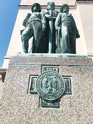 Spanish-American War Memorial located in front of former state armory building across the street from the State Capitol in Springfield, Illinois. - PHOTO BY FLETCHER FARRAR