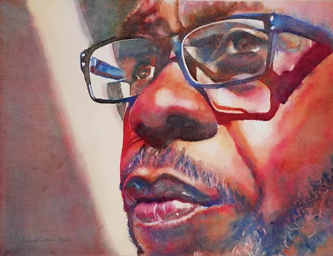 A painting of Keith Battles by Aneita Gates, which was shown earlier this year at Springfield Art Association for an exhibit titled Facing Homelessness. - PAINTING BY ANEITA GATES