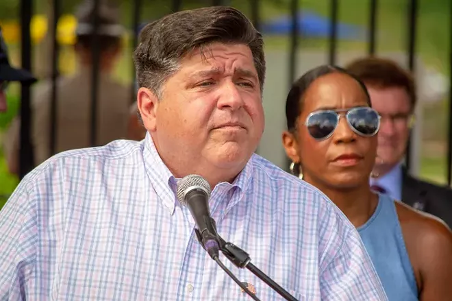 Gov. JB Pritzker and Lt. Gov. Juliana Stratton, pictured at the 2019 opening of the Illinois State Fair, unveiled seven criminal justice reform principals that they intend to serve as guidelines in upcoming legislative discussions. - JERRY NOWICKI