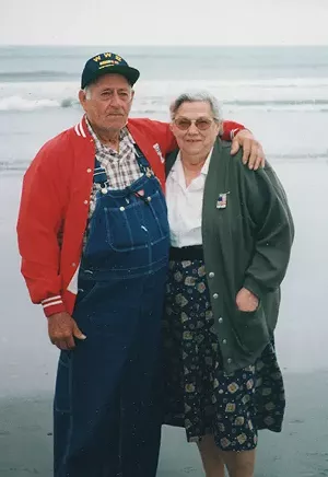 Ed Sathoff with his wife, Mercedes, who died Nov. 8 at a Petersburg nursing home. They had been married more than 74 years.