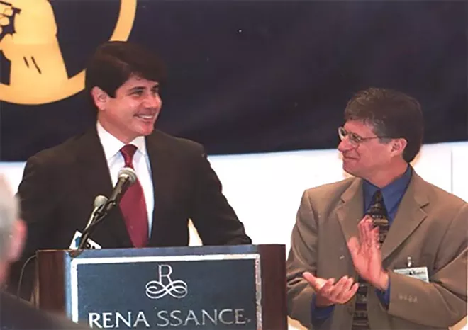Schoenburg with former Gov. Rod Blagojevich.