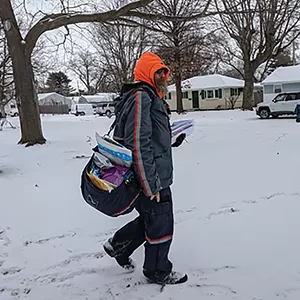 After two decades delivering mail in Fairview, Greg Weickart is moving to a new route. - PHOTO BY BRUCE RUSHTON