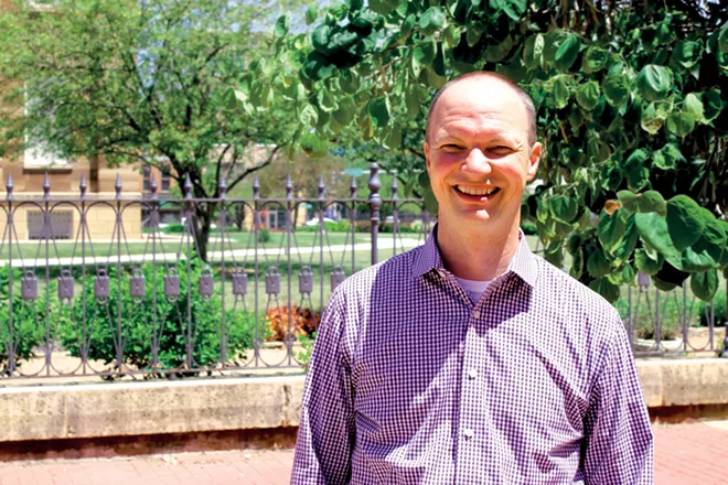 Josh Sabo, formerly pastor at Central Baptist Church, is the coordinator of Heartland Continuum of Care. "Homelessness is a complex challenge, but it is solvable," says Sabo. - PHOTO BY BRANDON TURLEY