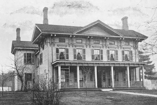 This house stood on the west side of Fourth Street on land now occupied by the Mansion View Inn. It was the home of John Todd Stuart, who was Lincoln's law partner. - CREDIT: SANGAMON VALLEY COLLECTION