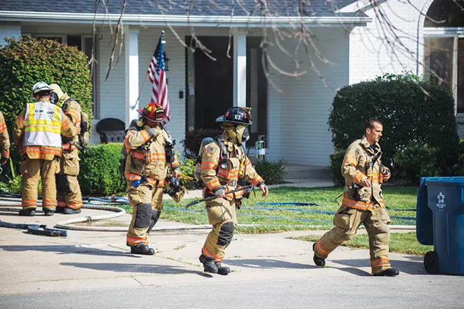 Earlier in September, the Springfield Fire Department responded to a residential fire on the west side of the city. Photographer Zach Adams was near the scene and caught photos of the efforts. - CREDIT: ZACH ADAMS, 1221 PHOTOGRAPHY