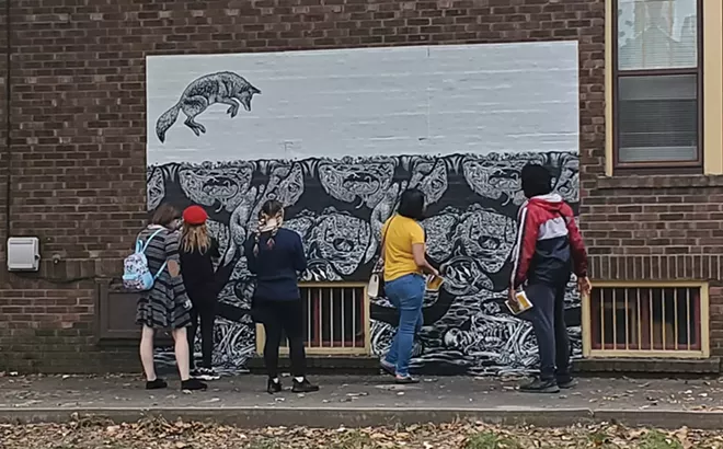 The neighborhood is going to art