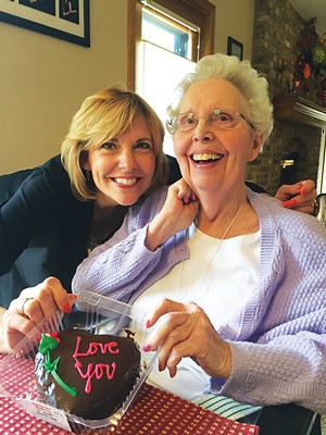 Lori Schlosser with her mother, Betty Lunik, in 2016.