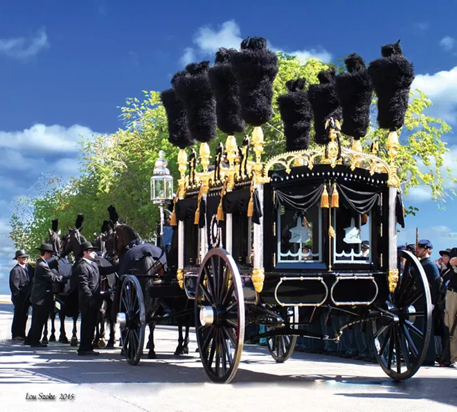 The Lincoln Hearse will be part of an exhibit of funerary objects on May 14, 7-9 p.m. - PHOTO BY LOU SZOKE