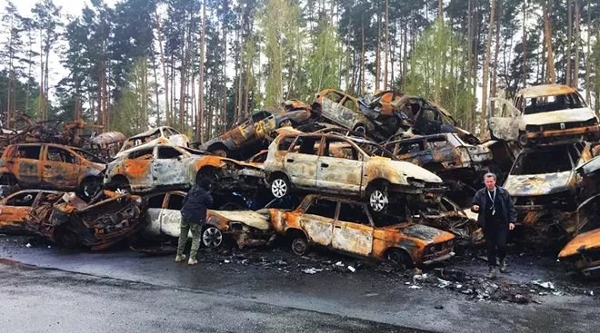 An image taken by Open World Program delegates who had been in Springfield several years ago shows the destruction now occurring in Ukraine. - PHOTO COURTESY BARB MALANY.