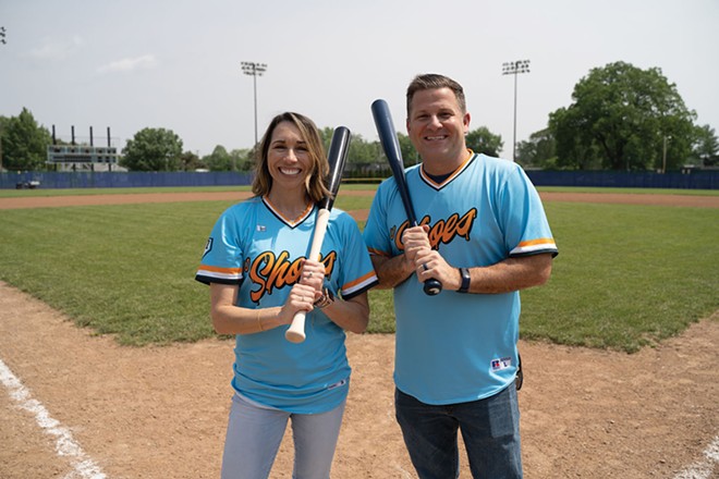 Jamie Toole and his wife, Melissa Gaynor, are the new owners of Springfield baseball team, now known as the Lucky Horseshoes. - PHOTO BY JOSH CATALANO