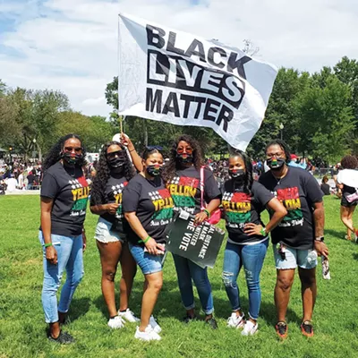 Kish Broomfield and family at the March on Washington 2020.