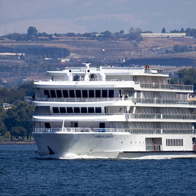 American Harmony Cruise ship departing Clarkston on Sep1 1st, 2021, headed for Portland.