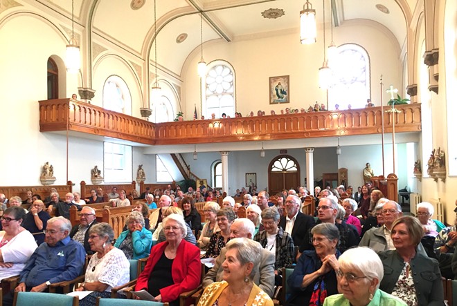 Audience at Gonzaga Choir Concert at St. Gertrude's
