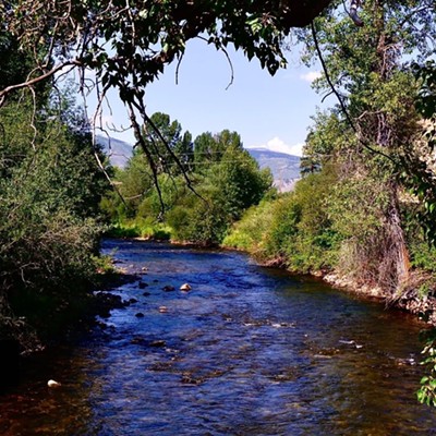 While visiting my friend, Ann Behling, in Darby, MT, she gave me a tour of the countryside. This river was near Sula, MT.