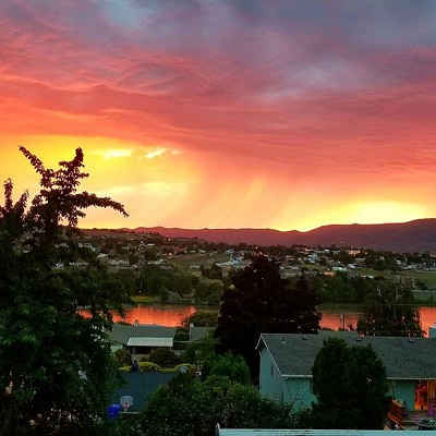 Sunset from our deck in Lewiston. Picture taken by Sue Young on 6/3/17!