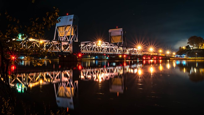 Blue Bridge at Night