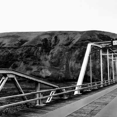 Photo of Cherrylane bridge before construction of the new bridge.