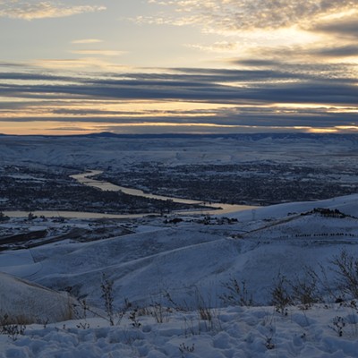 It was a quite chilly day at the top of the Lewiston grade when I took this photo on 12/2016.
    Temperature was about 20 degrees and just couldn't pass up the opportunity to capture the effect of the snow and the winter sunset over our beautiful valley. By Jerry Cunnington.