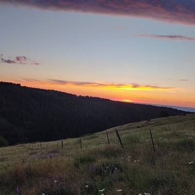 Sunsets were beautiful over Webb Ridge in July.