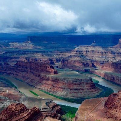 Dead Horse State Park is near Moab, Utah. I took this photo of the Colorado River, from the visitors center on April, 26.