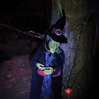 This image of witch waiting to catch visitors unaware was taken by Leif Hoffmann (Clarkston, WA) while taking a stroll with family through the Hells Gate State Park Haunted Campground on Saturday, Oct. 23, 2021.