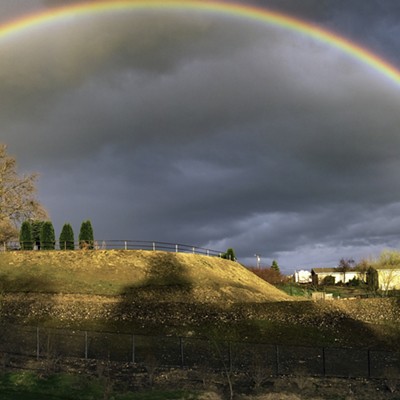 Double Rainbow taken from my back yard in the Clarkston Heights on 3-24-2017 by Tom Jordan