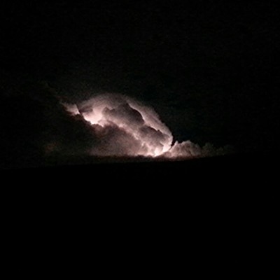 Clouds eliminated by lightning from Winchester area. 5 31 15. Photo by Dan Aeling of Lewiston.