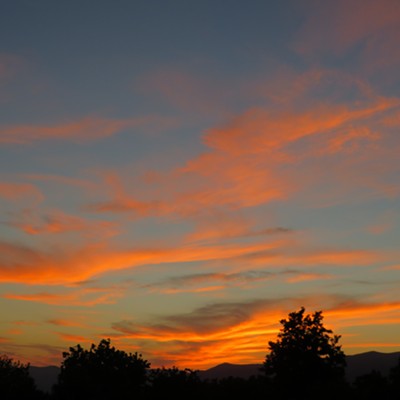 I captured this fiery sunset on July 27th from my Mom's front yard, and my childhood home in Lewiston.