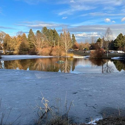 Frozen edges at Hordemann Pond