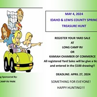 Idaho and Lewis Counties Spring Treasure Hunt