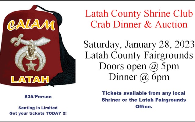 Latah County  Shrine Club Crab Dinner & Auction