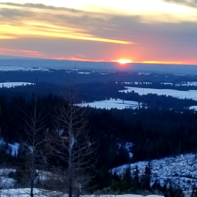 Bear Ridge provided a fabulous view of the sunset on February 23rd. Photo taken by Kathy Witt.