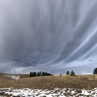 Taken Monday morning, February 1, 2021 looking West from our home on Moscow Mountain. Karen Purtee felt the unusual sky was giving a warning about what to expect in the way of weather for the month of February this year. Photo by Karen Purtee, Moscow.