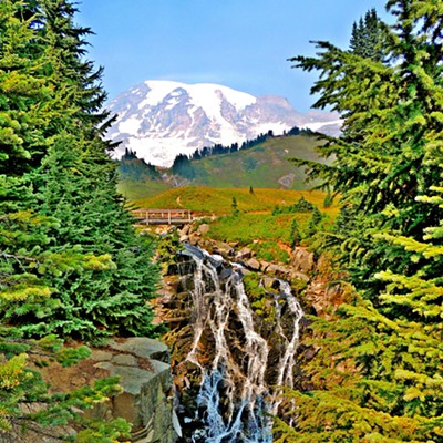 This photo of Myrtle Falls in the Mt. Rainier National Park was taken by Leif Hoffmann on Labor Day, 2017.