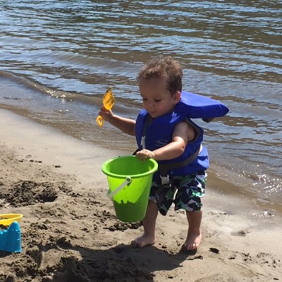 DeAnna Grimm of Lewiston snapped this picture of her grandson, Nolan, 2 1/2 years old, as he was playing in the sand at Redbird Beach on the Snake River on July 18.