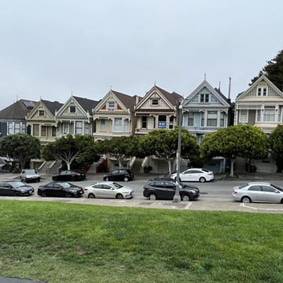 Famous Eros houses in San Francisco known as the Painted Ladies. One of the most photographed locations in San Francisco