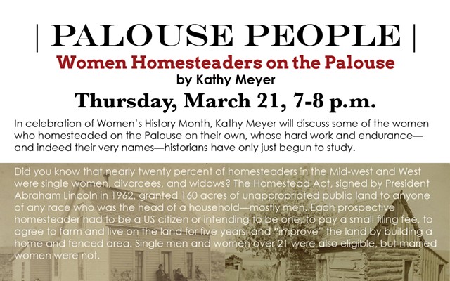 Palouse People: "Women Homesteaders of the Palouse"