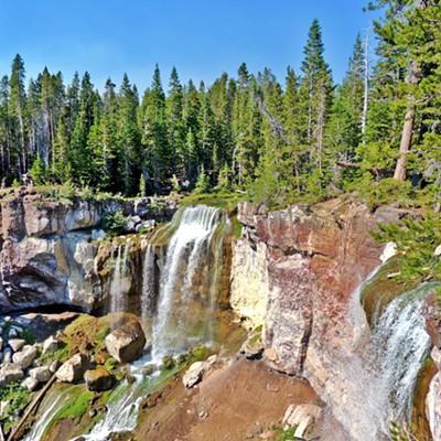 This image of Paulina Falls inside the Newberry National Volcanic Monument near Bend, OR, was taken by Leif Hoffmann (Clarkston, WA) on July 28, 2019 while exploring Central Oregon with family.