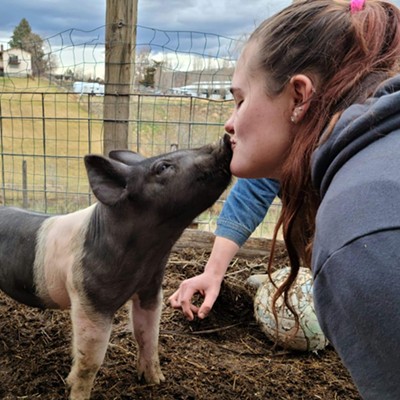 Emily Adams with her Asotin County Fair 4H piggie Floki