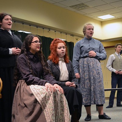 Pullman High School cast of A Little Princess in action during rehearsal