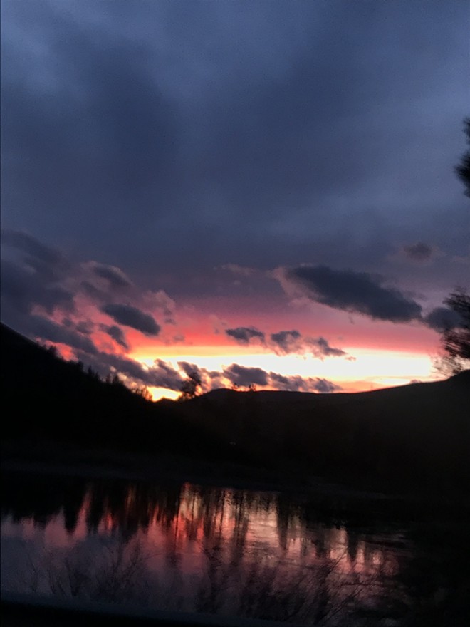 Purple sky on the Clearwater river