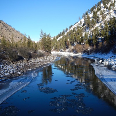 Quiet afternoon on the Salmon River in the Frank Church-River of No Return Wilderness. Photo taken in &nbsp;January, 2016, by Brett Haverstick.