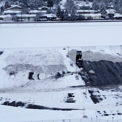 Snow pile from above