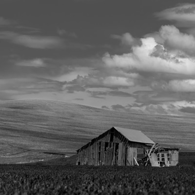 Samantha Schertenleib took this photo May 19, 2019, off US Highway 195. She wrote: "On this beautiful spring day, the Palouse colors were vibrant, but this photo captured the history of this building once it was converted to black and white."